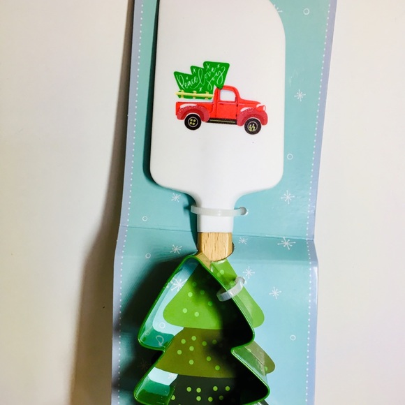 Red Truck Silicone Spatula Green Metal Cutter - Picture 6 of 6